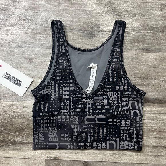 Lululemon Athletic Power Pivot Everlux Tank Top Motif Ombre Black NWT Size 6 - Picture 2 of 7